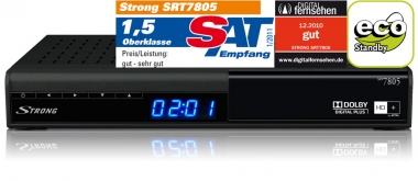 Digitaler High Definition Satelliten Receiver SRT 7805 HD+ vorbereitet